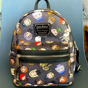 Loungefly Harry Potter Chibi Characters All Over Print Backpack Purse